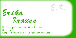 erika krauss business card